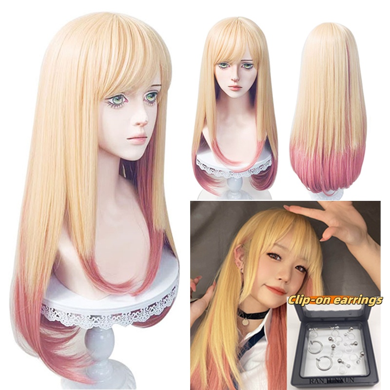 Kitagawa Anime Cosplay - 私のドレスアップダーリン ドール マリン・キタガワ コスプレウィッグ 80cm ロング