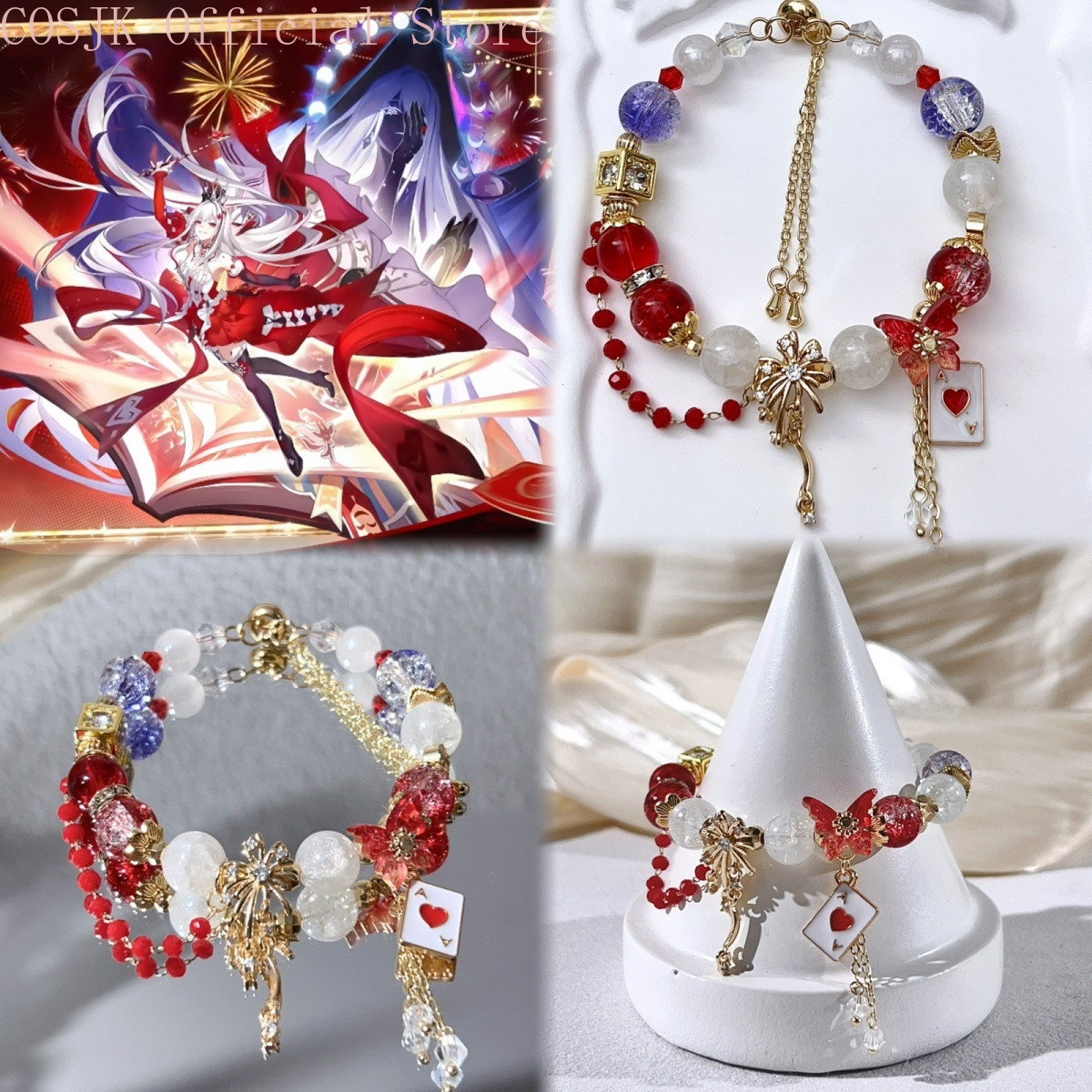Anime Cosplay Couple - ゲーム『崩壊：スターレイル』ニヒルックスのコスプレ用、手作りのブレスレット、アクセサリー、手飾り、小道具。カップルや女の子への誕生日プレゼントに最適。