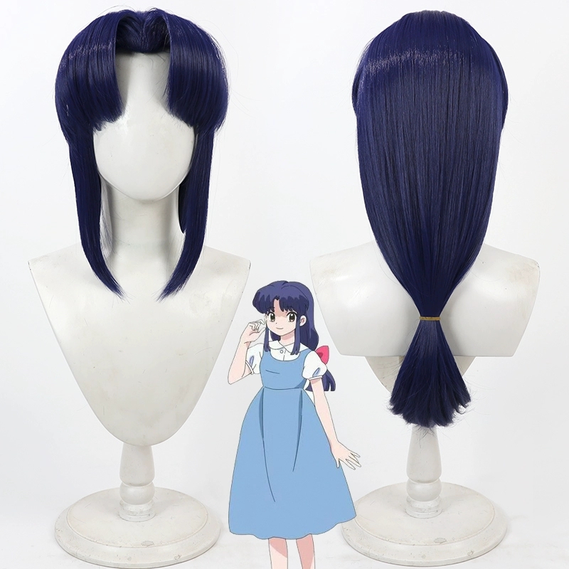 Anime Cosplay Blue Hair - アカネ-変装ウィッグ,変装,変装,耐熱合成毛,アニメ,ランマ1/2,ハロウィーンパーティー,ウィッグキャップ