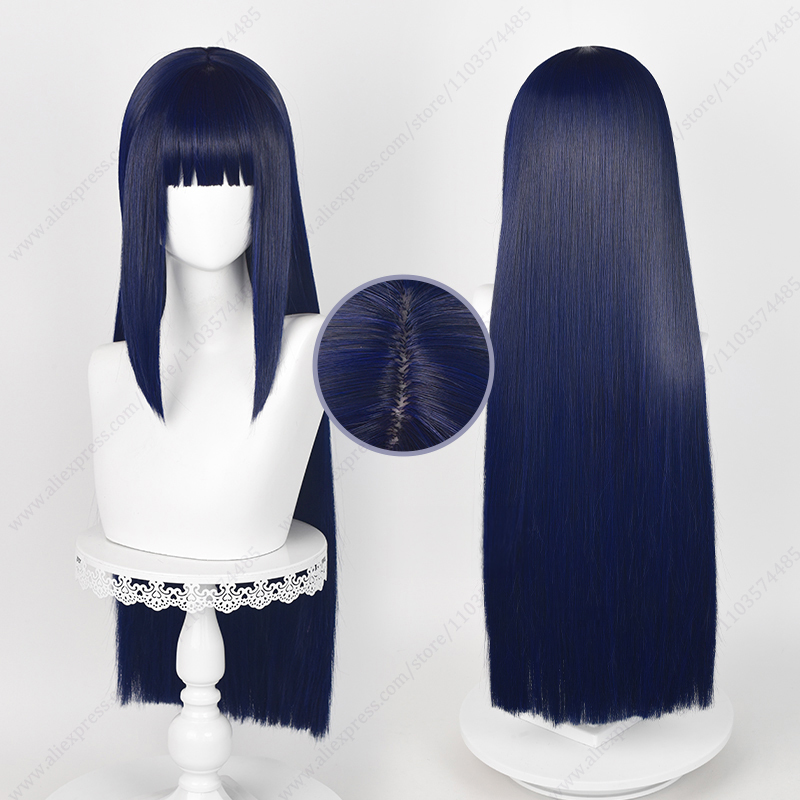 Anime Cosplay Blue Hair - 日向ひなた コスプレウィッグ ブルーブラック 女性用ヘア アニメ ハロウィン