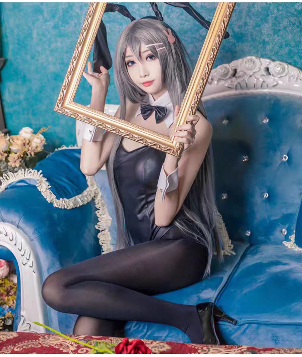 セクシーなバニーガール桜島麻衣コスプレ衣装ジャンプスーツバニ - Anime Cosplay Jumpsuit のレビューと価格