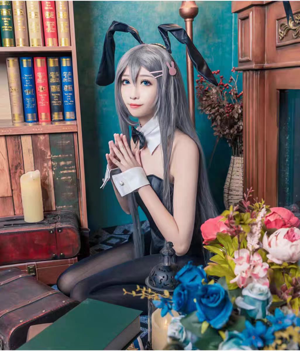 セクシーなバニーガール桜島麻衣コスプレ衣装ジャンプスーツバニ - Anime Cosplay Jumpsuit のレビューと価格