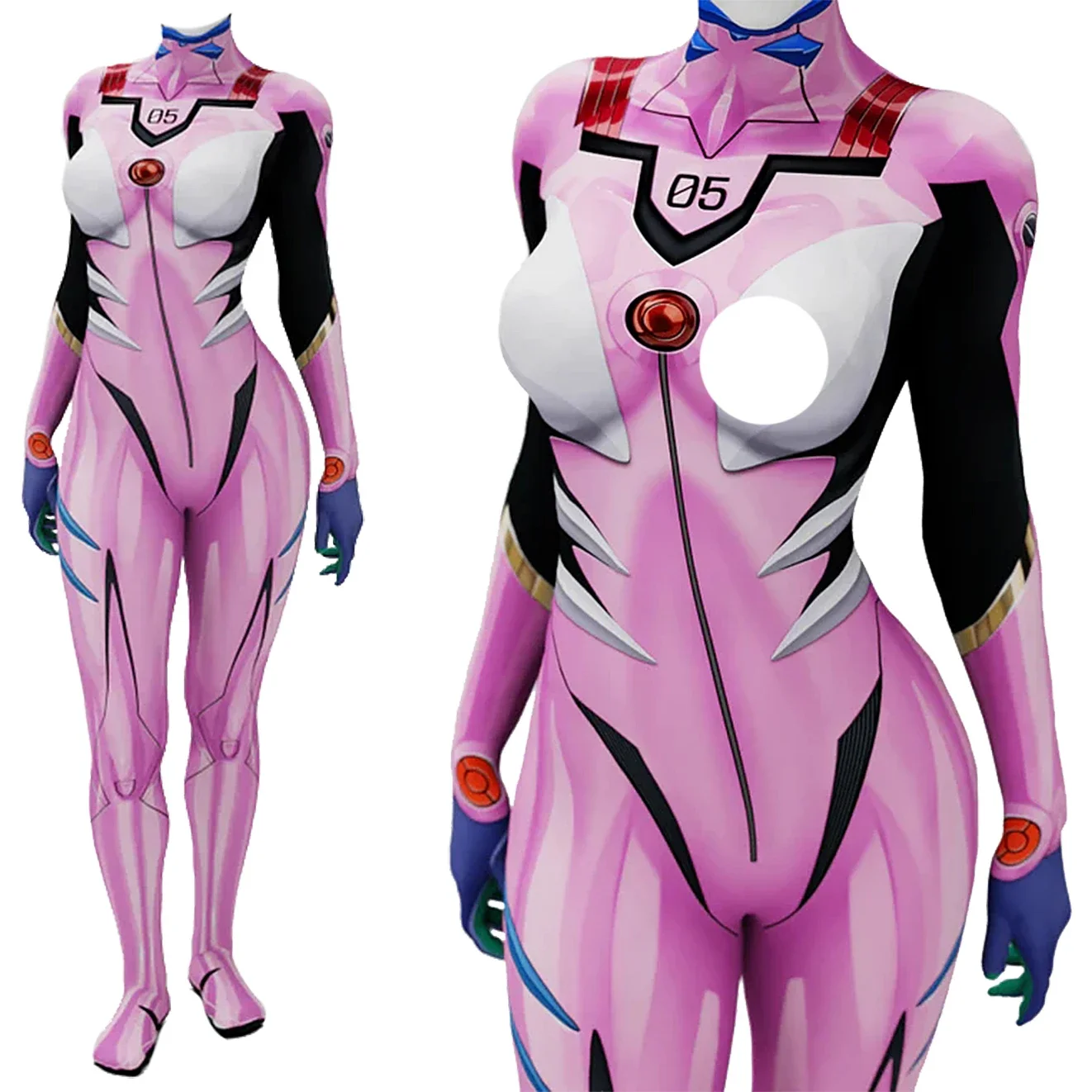 アニメEVA 05 マキナミ コスプレ衣装 スーパーヒーロー - Anime Cosplay Jumpsuit のレビューと価格