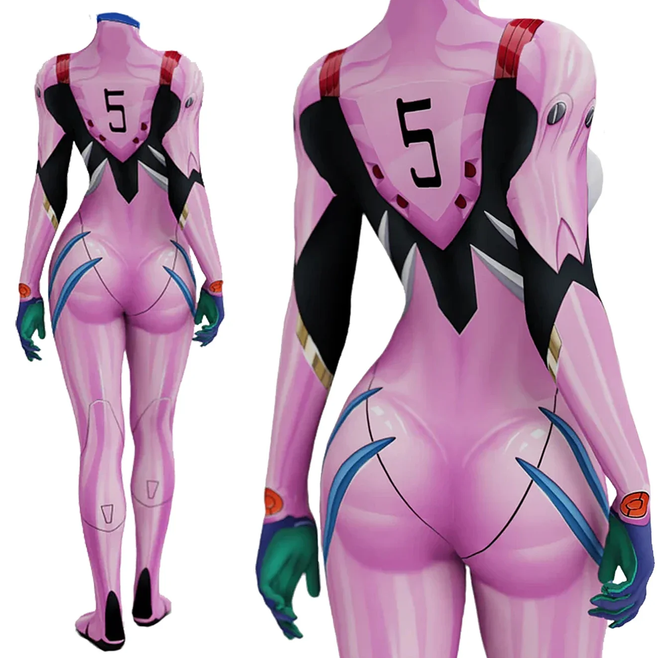 アニメEVA 05 マキナミ コスプレ衣装 スーパーヒーロー - Anime Cosplay Jumpsuit のレビューと価格