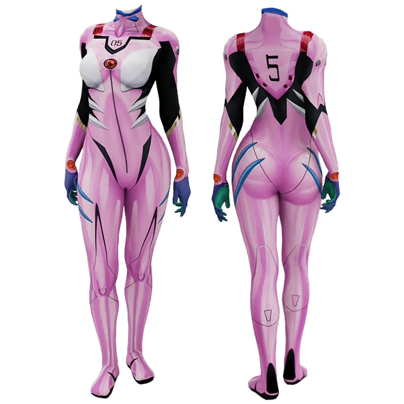 アニメEVA 05 マキナミ コスプレ衣装 スーパーヒーロー - Anime Cosplay Jumpsuit のレビューと価格