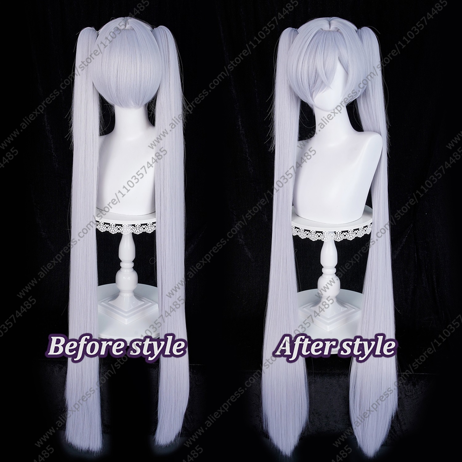 アニメ「シンデレラ」のコスプレ用ウィッグ。110cmの長さで - Anime Cosplay Blue Hair のレビューと価格